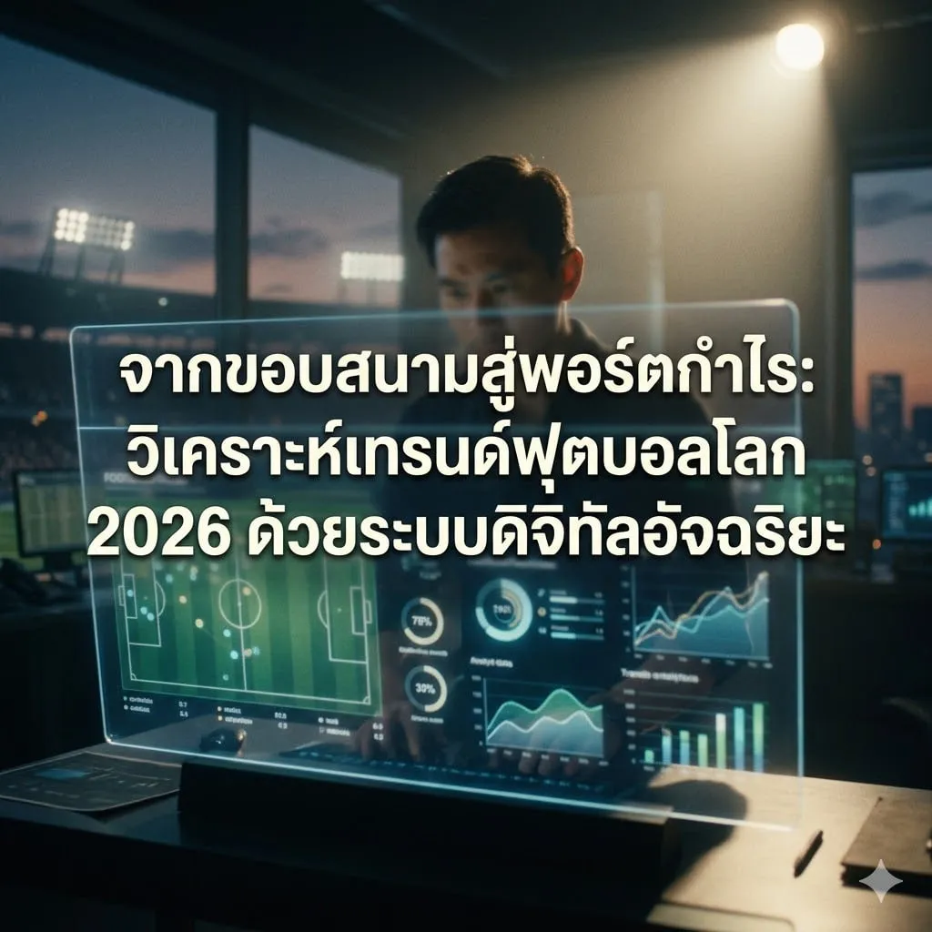 จากขอบสนามสู่พอร์ตกำไร: วิเคราะห์เทรนด์ฟุตบอลโลก 2026 ด้วยระบบดิจิทัลอัจฉริยะ
